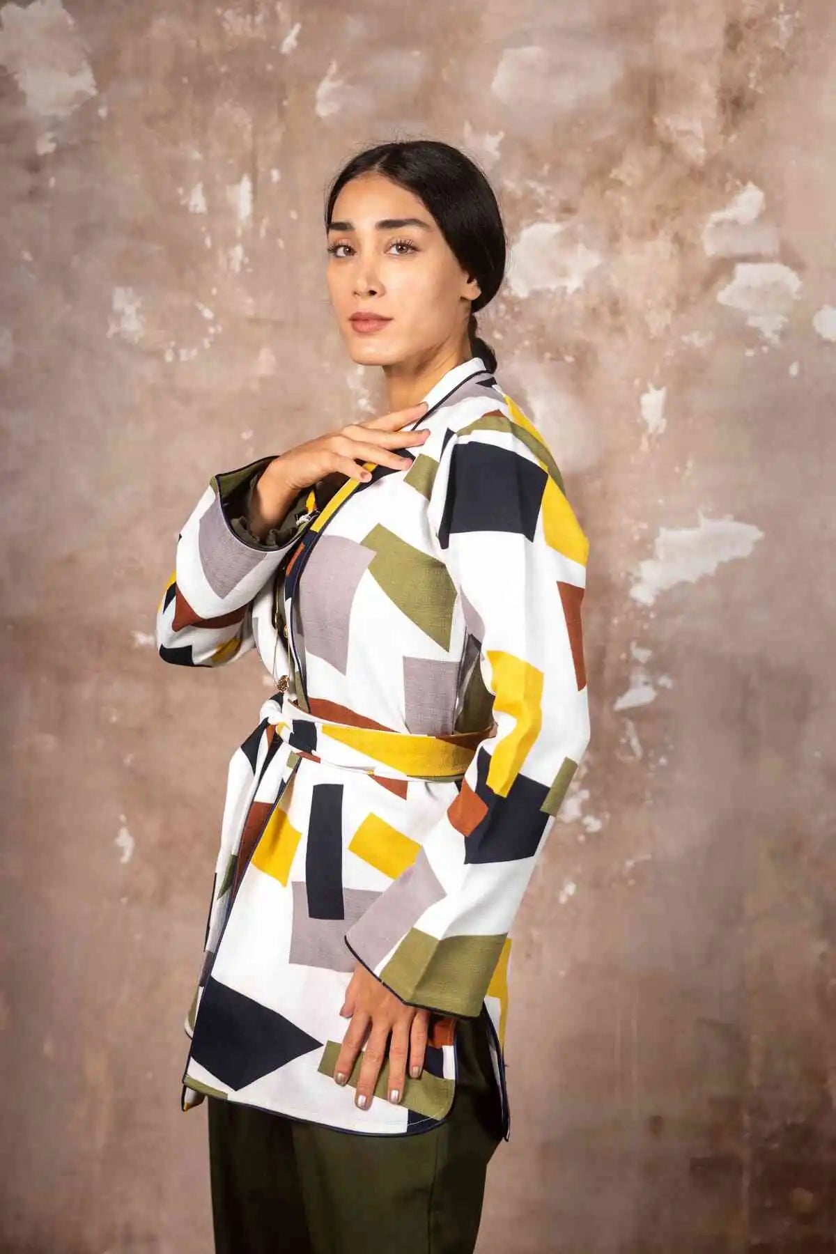 Multicoloured Printed Blazer