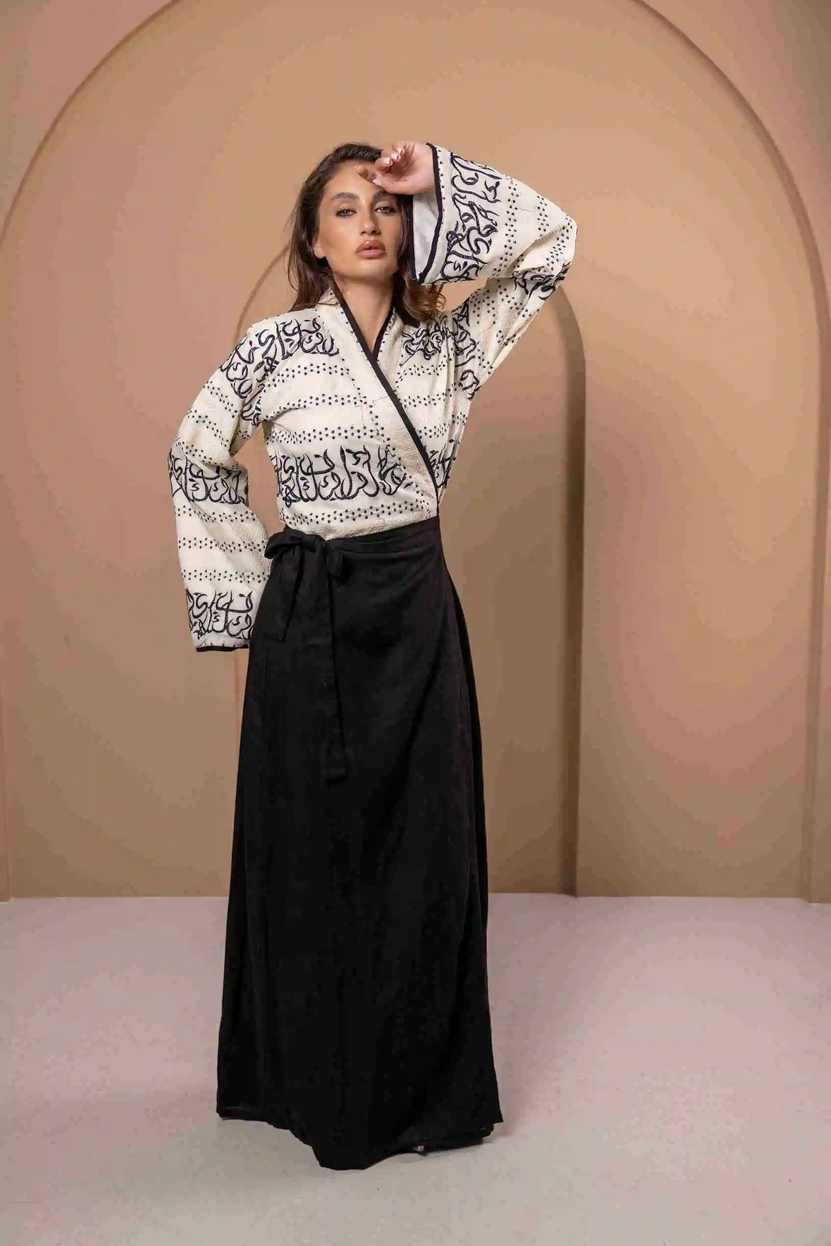 Calligraphy-Inspired Linen Set