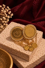 Palestinian heritage pearl coin earrings - heritage jewelry UAE