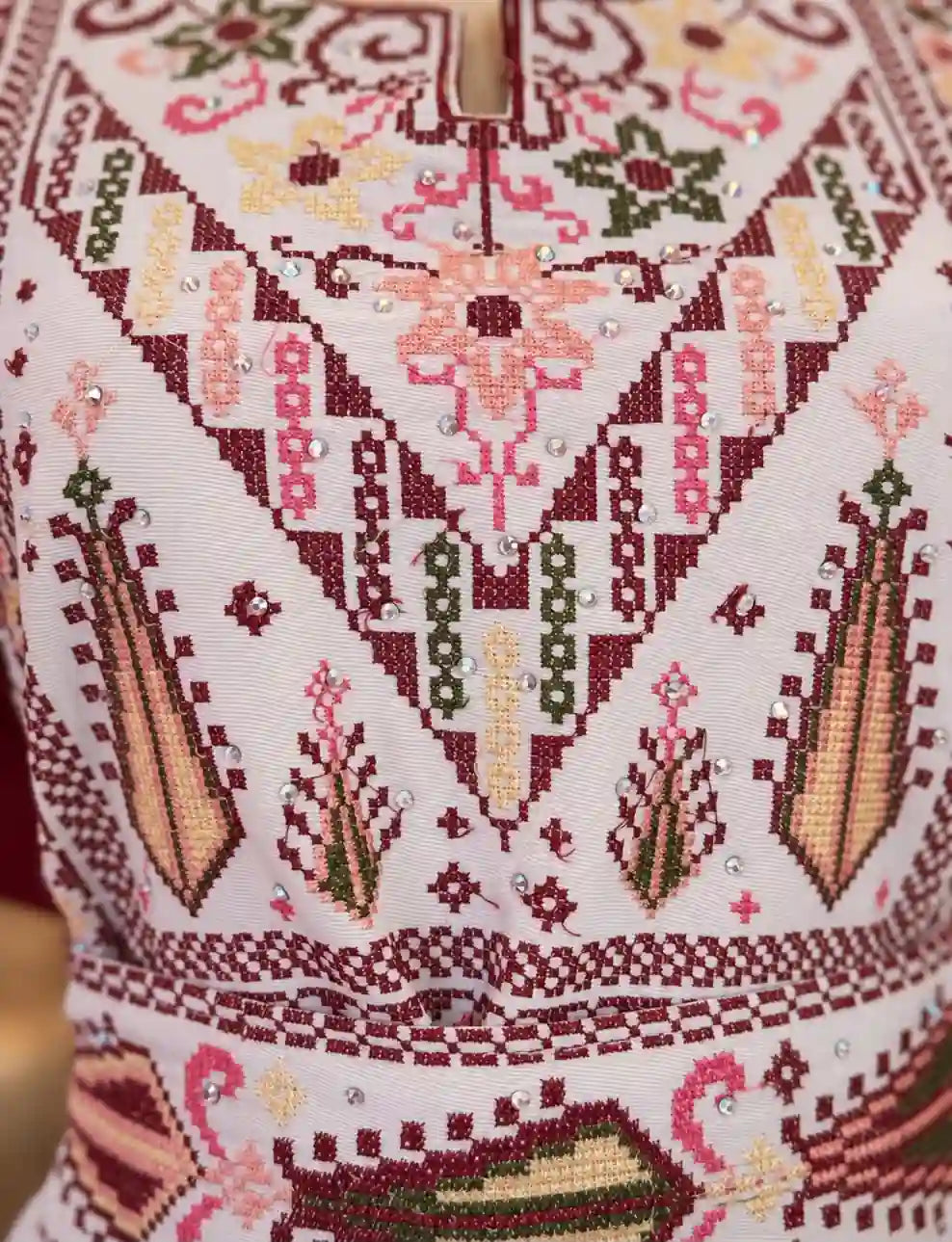 Palestinian Heritage Ivory Kaftan